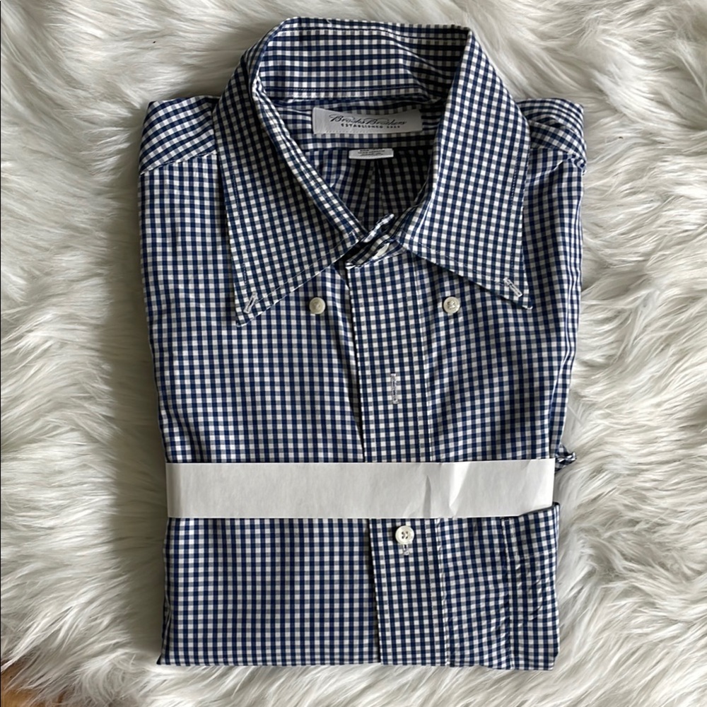 Brooks Brothers Blue and White Dress Shirt